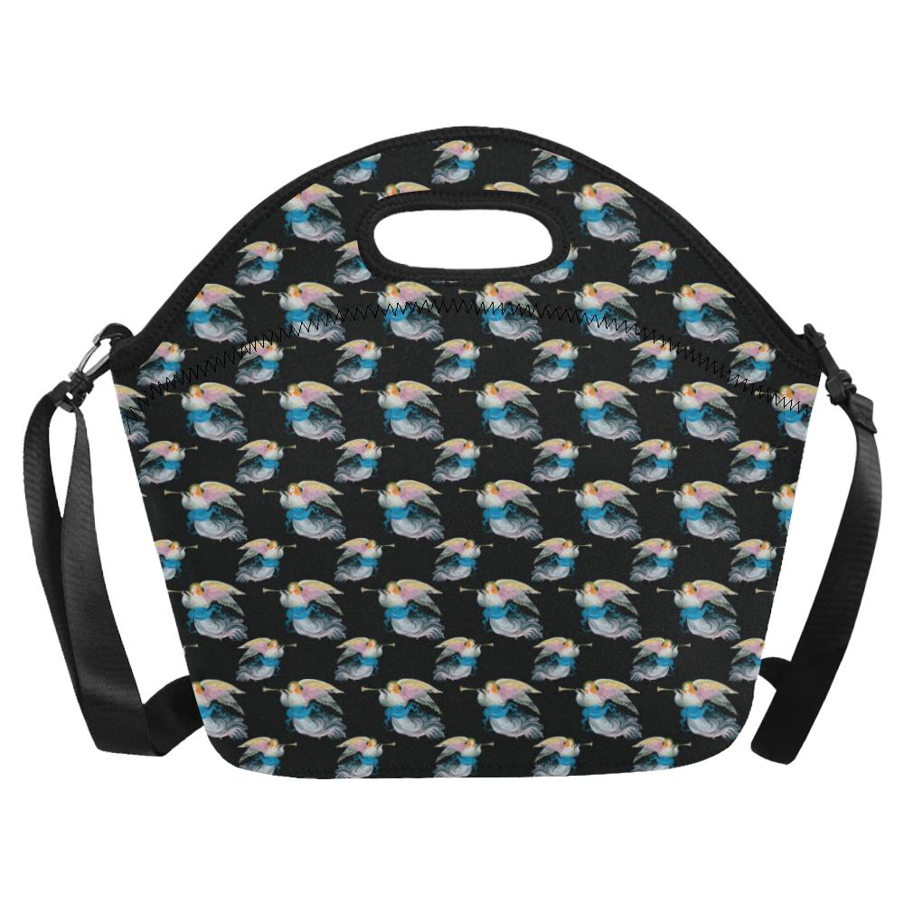 Angel with Wings Beautiful Design Print Neoprene Lunch Bag (Model 1669)(Large)-JTAMIGO.COM