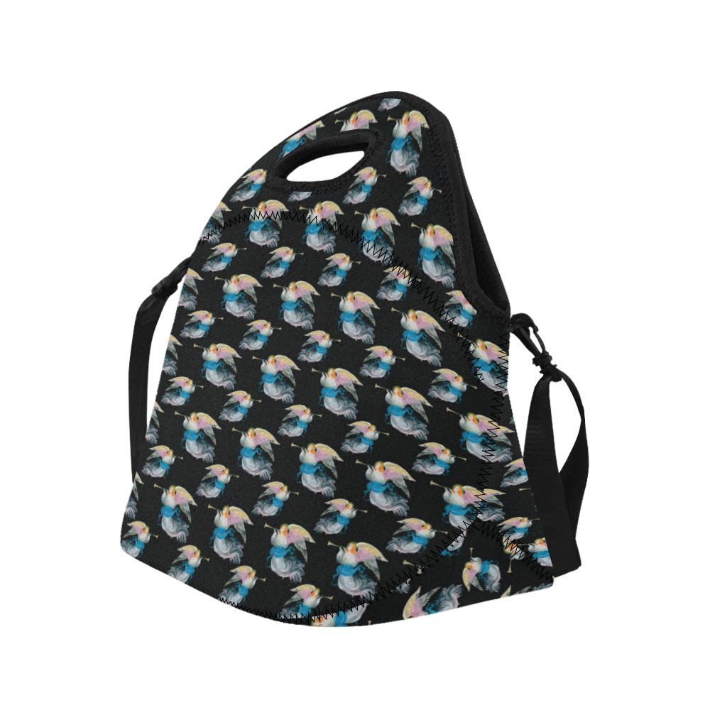Angel with Wings Beautiful Design Print Neoprene Lunch Bag (Model 1669)(Large)-JTAMIGO.COM