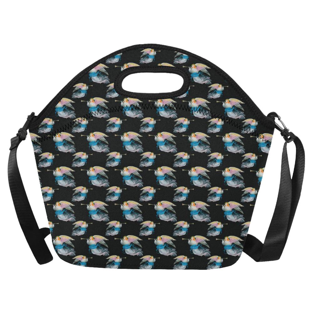 Angel with Wings Beautiful Design Print Neoprene Lunch Bag (Model 1669)(Large)-JTAMIGO.COM