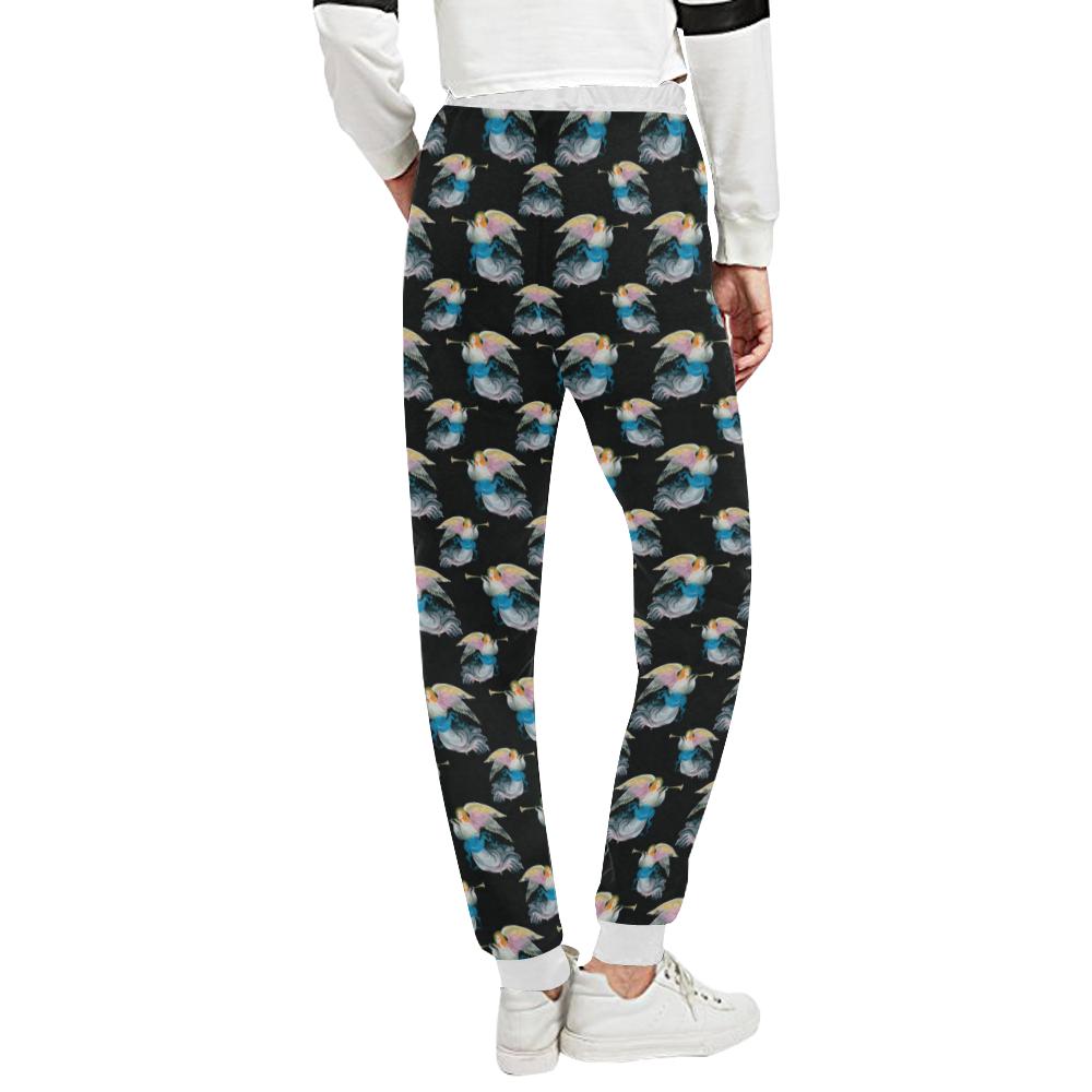 Angel with Wings Beautiful Design Print Unisex Casual Sweatpants (Model L11)-JTAMIGO.COM