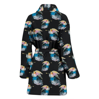 Angel with Wings Beautiful Design Print Women Bath Robe-JTAMIGO.COM