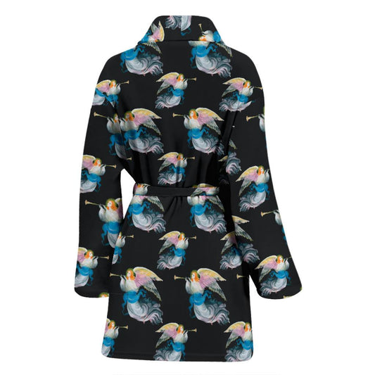 Angel with Wings Beautiful Design Print Women Bath Robe-JTAMIGO.COM