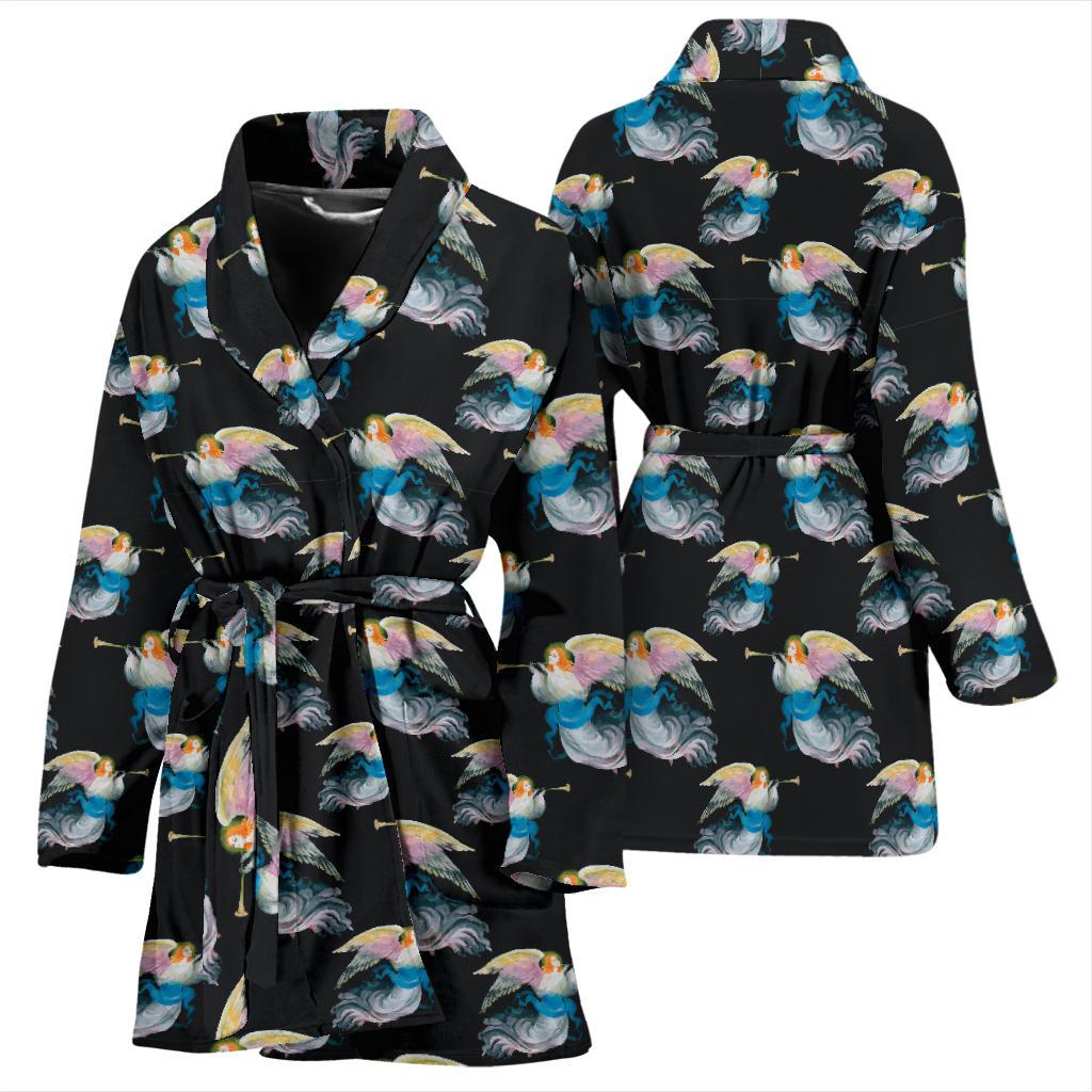 Angel with Wings Beautiful Design Print Women Bath Robe-JTAMIGO.COM