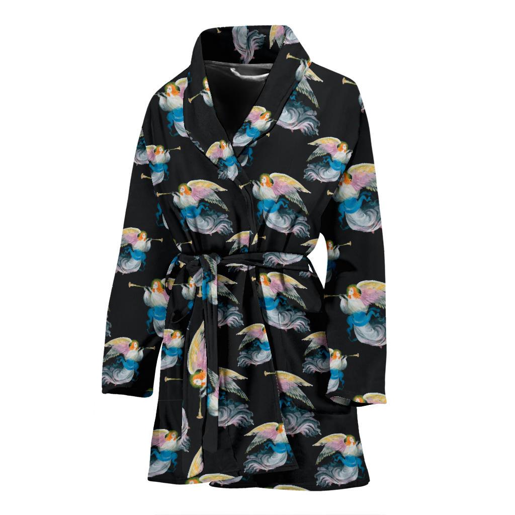 Angel with Wings Beautiful Design Print Women Bath Robe-JTAMIGO.COM
