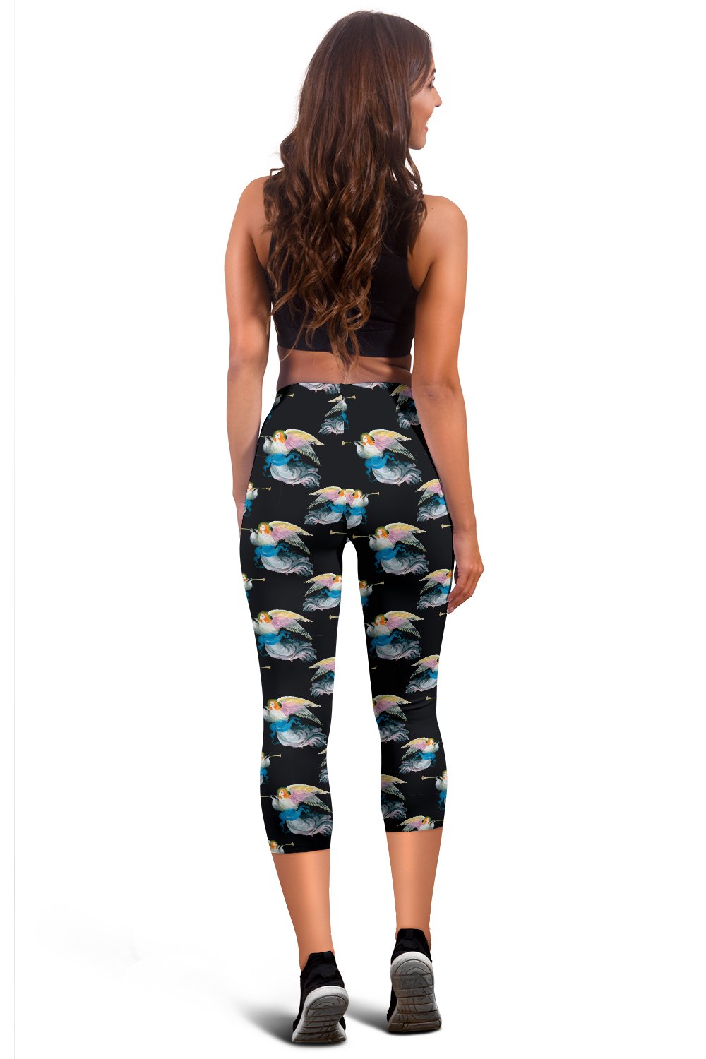 Angel with Wings Beautiful Design Print Women Capris