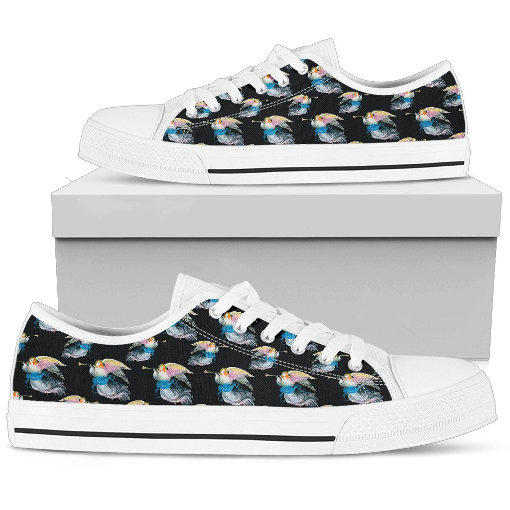 Angel with Wings Beautiful Design Print Women Low Top Shoes