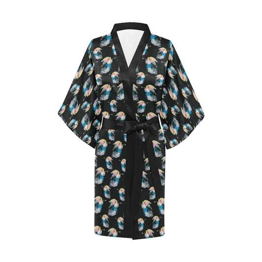 Angel with Wings Beautiful Design Print Women Short Kimono Robe