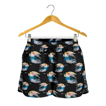 Angel with Wings Beautiful Design Print Women Shorts-JTAMIGO.COM