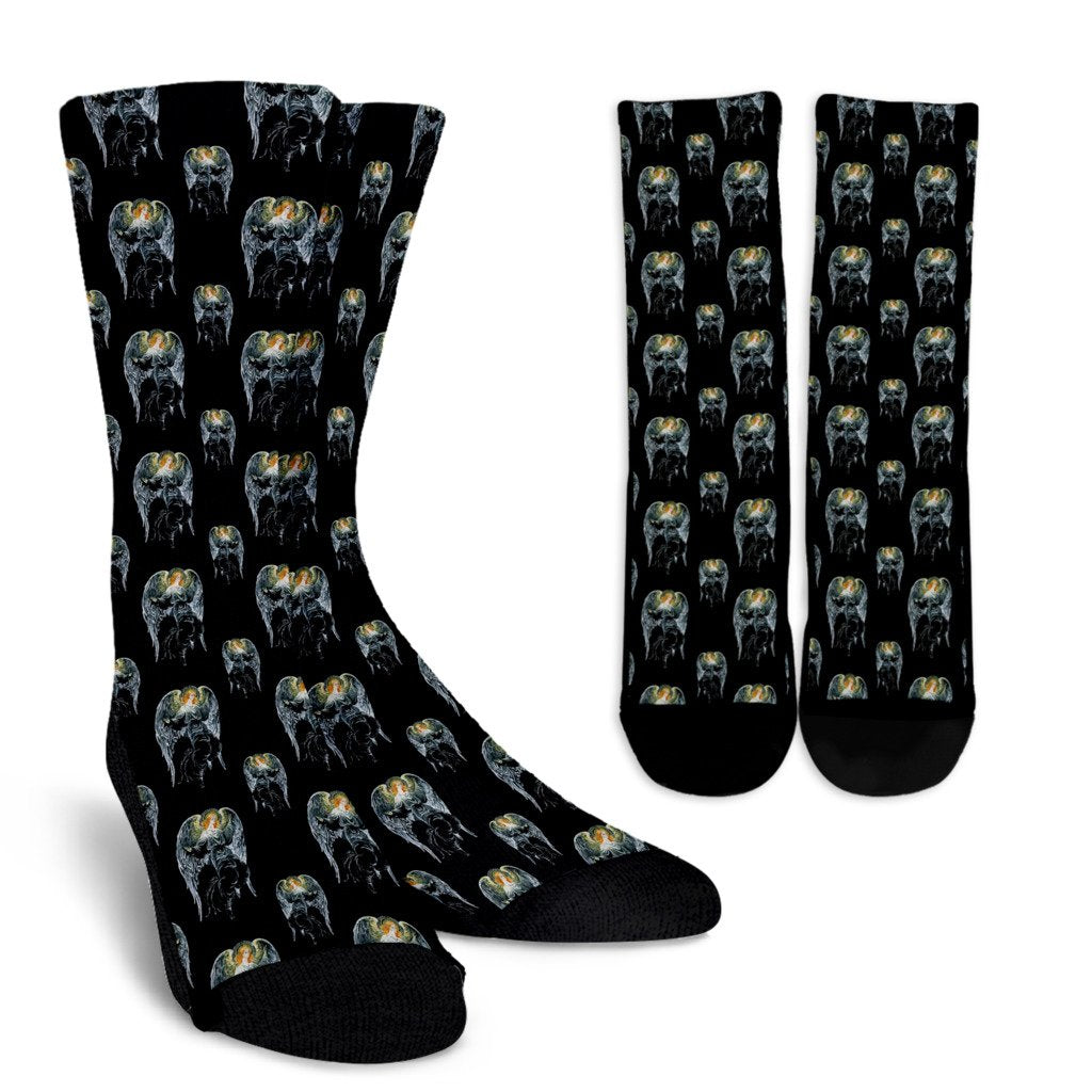 Angel with Wings Cute Design Print Crew Socks