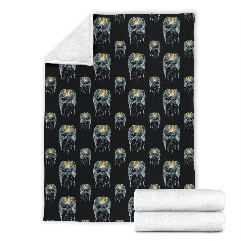 Angel With Wings Cute Design Print Fleece Blanket