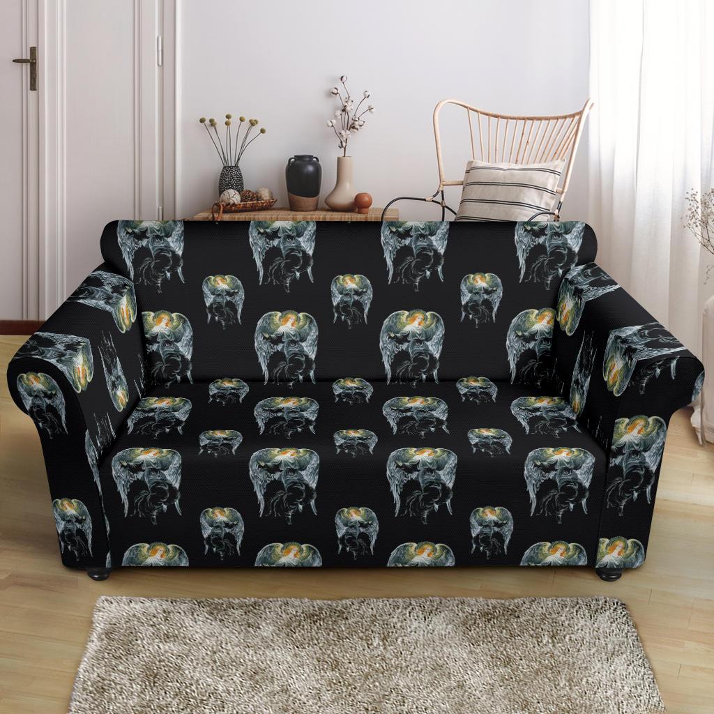 Angel with Wings Cute Design Print Loveseat Slipcover-JTAMIGO.COM