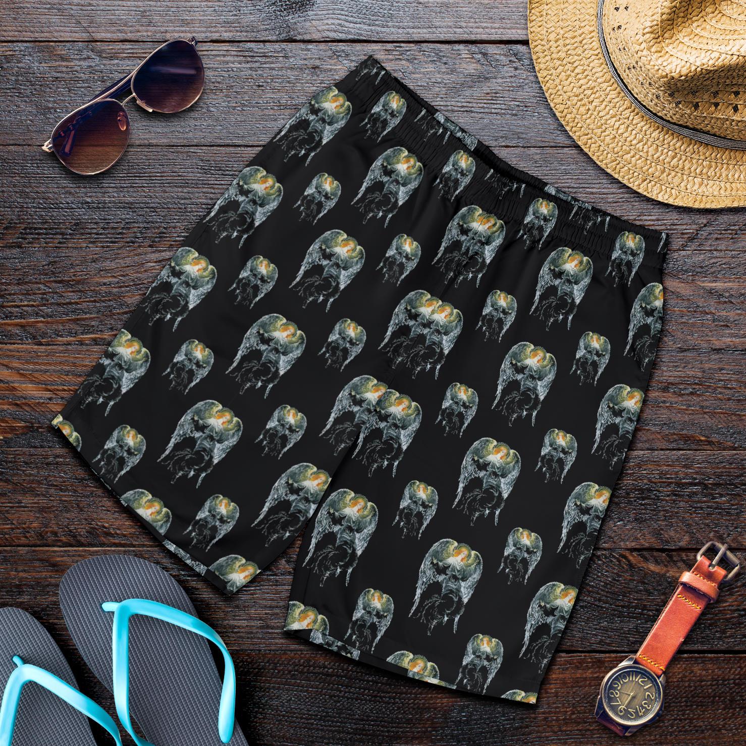 Angel with Wings Cute Design Print Mens Shorts-JTAMIGO.COM