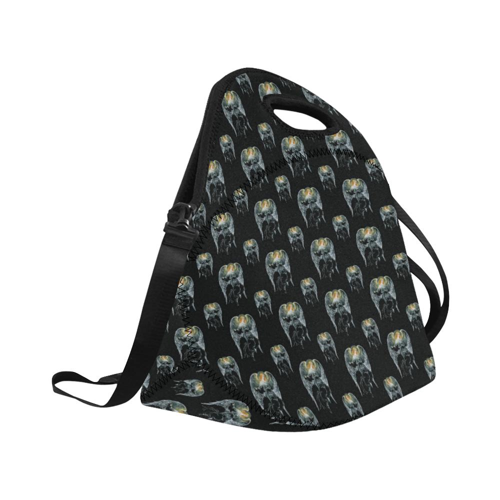 Angel with Wings Cute Design Print Neoprene Lunch Bag (Model 1669)(Large)-JTAMIGO.COM