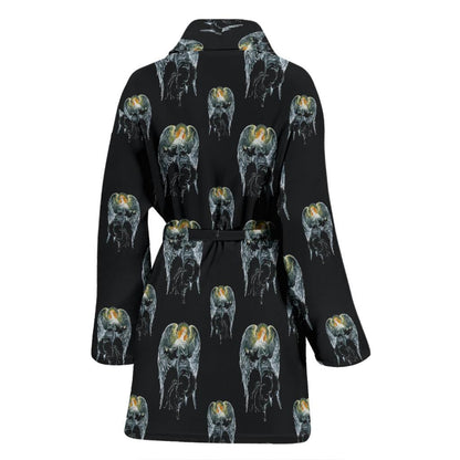 Angel with Wings Cute Design Print Women Bath Robe-JTAMIGO.COM