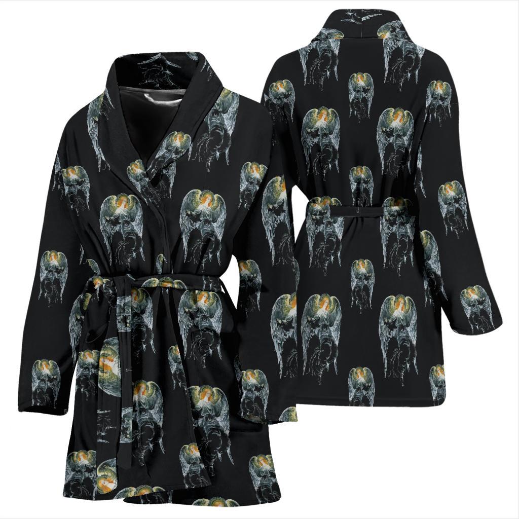 Angel with Wings Cute Design Print Women Bath Robe-JTAMIGO.COM