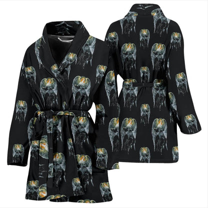 Angel with Wings Cute Design Print Women Bath Robe-JTAMIGO.COM