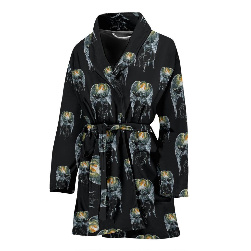 Angel with Wings Cute Design Print Women Bath Robe-JTAMIGO.COM