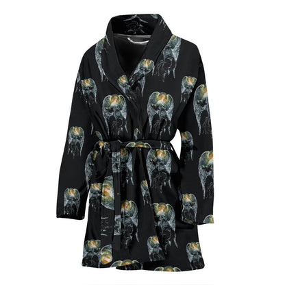 Angel with Wings Cute Design Print Women Bath Robe-JTAMIGO.COM