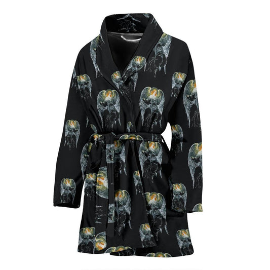 Angel with Wings Cute Design Print Women Bath Robe-JTAMIGO.COM