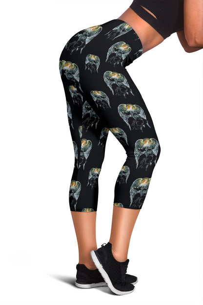 Angel with Wings Cute Design Print Women Capris