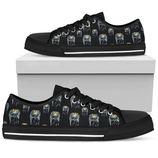 Angel with Wings Cute Design Print Women Low Top Shoes