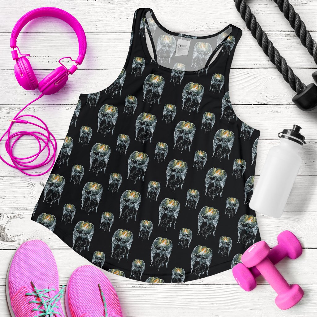 Angel With Wings Cute Design Print Women Racerback Tank Top