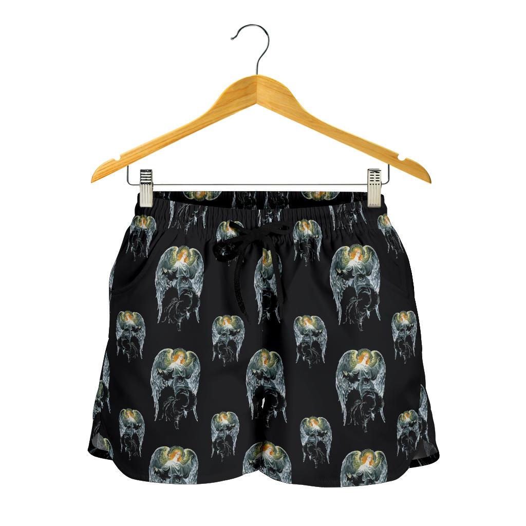 Angel with Wings Cute Design Print Women Shorts-JTAMIGO.COM