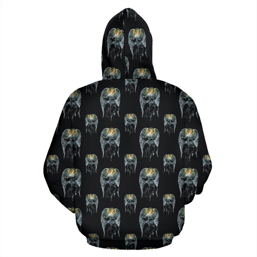 Angel with Wings Cute Design Print Zip Up Hoodie