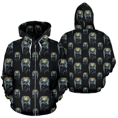 Angel with Wings Cute Design Print Zip Up Hoodie