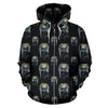 Angel with Wings Cute Design Print Zip Up Hoodie