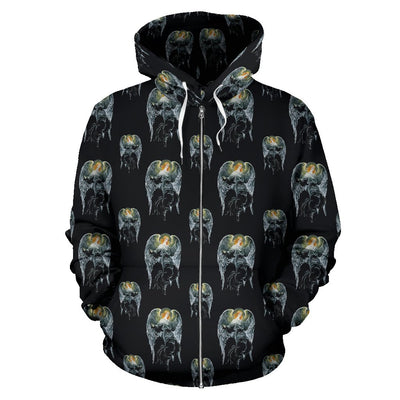 Angel with Wings Cute Design Print Zip Up Hoodie