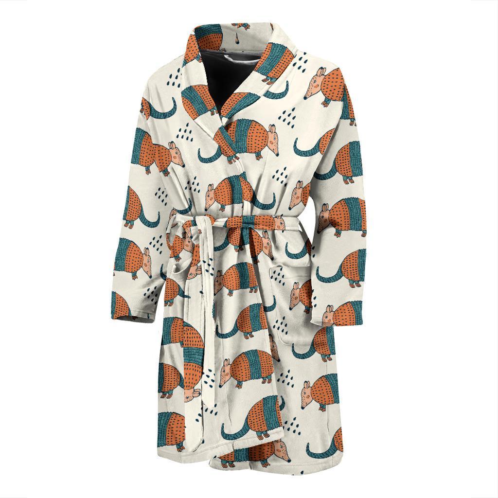 Armadillo Pattern Print Design 01 Men Bathrobe-JORJUNE.COM