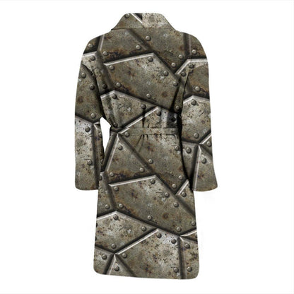 Armor Pattern Print Design 01 Men Bathrobe-JORJUNE.COM
