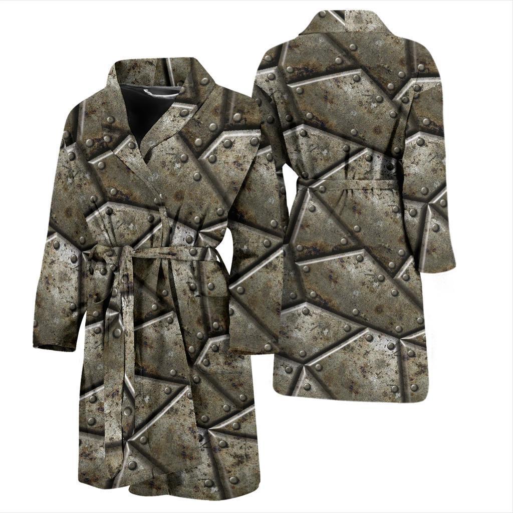 Armor Pattern Print Design 01 Men Bathrobe-JORJUNE.COM