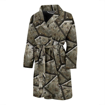Armor Pattern Print Design 01 Men Bathrobe-JORJUNE.COM