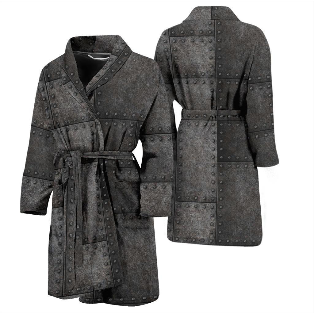 Armor Pattern Print Design 02 Men Bathrobe-JORJUNE.COM