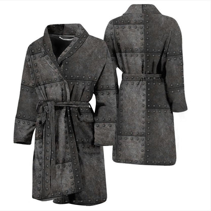 Armor Pattern Print Design 02 Men Bathrobe-JORJUNE.COM