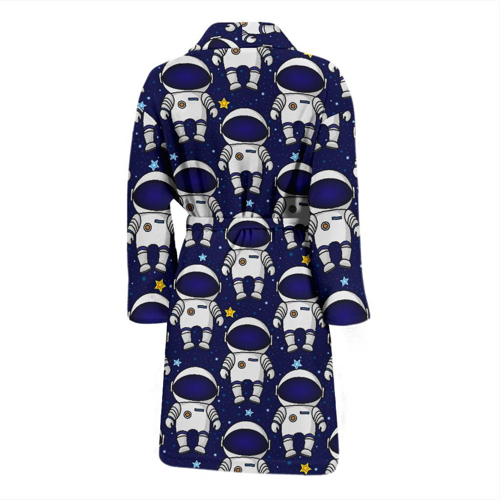 Astronaut Pattern Print Design 01 Men Bathrobe-JORJUNE.COM