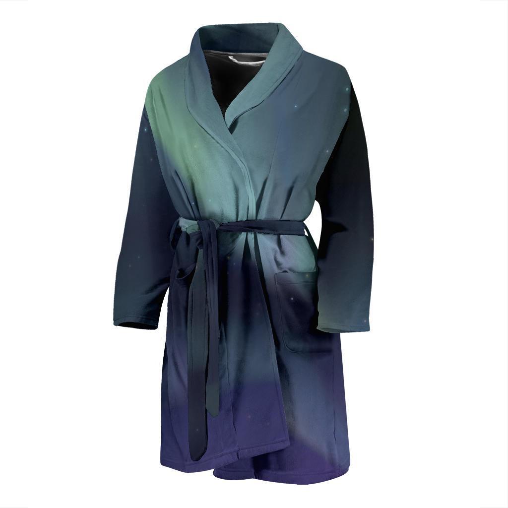 Aurora Borealis Pattern Print Design 01 Men Bathrobe-JORJUNE.COM