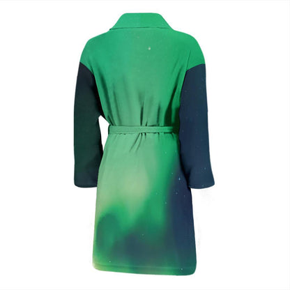 Aurora Borealis Pattern Print Design 04 Men Bathrobe-JORJUNE.COM