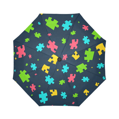 Autism Awareness Colorful Design Print Automatic Foldable Umbrella