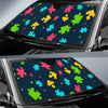 Autism Awareness Colorful Design Print Car Sun Shade For Windshield