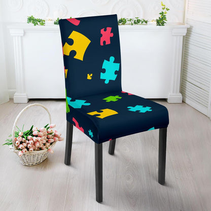 Autism Awareness Colorful Design Print Dinning Chair Slipper-JTAMIGO.COM
