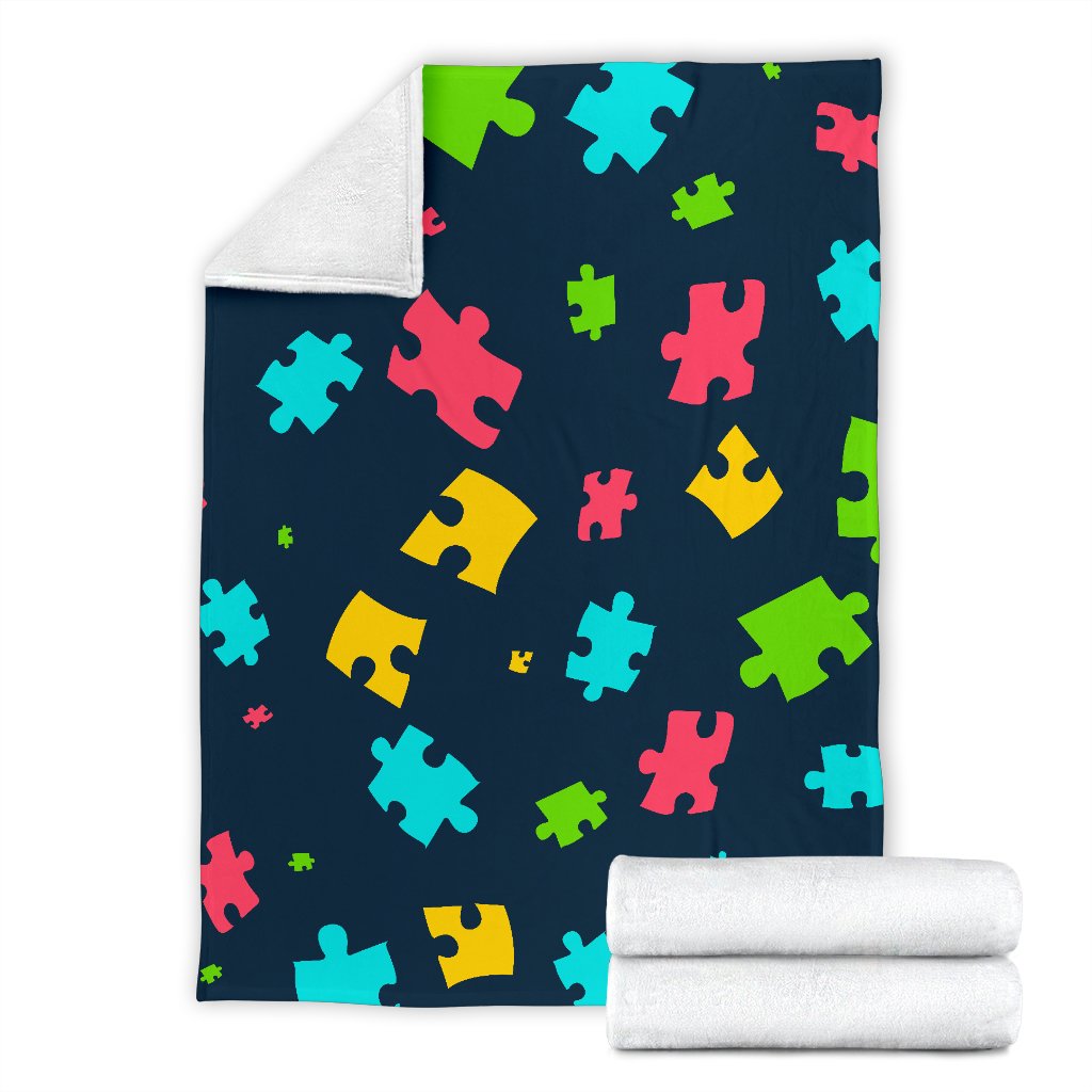 Autism Awareness Colorful Design Print Fleece Blanket