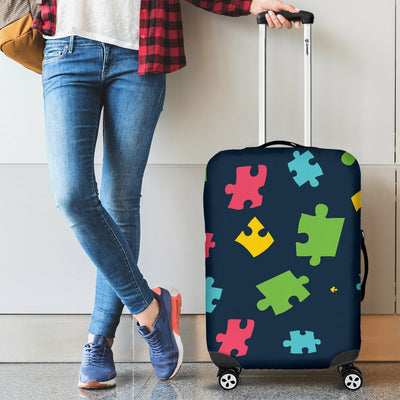 Autism Awareness Colorful Design Print Luggage Cover Protector