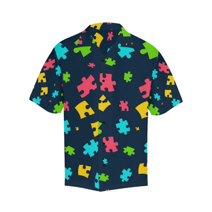 Autism Awareness Colorful Design Print Men Aloha Hawaiian Shirt