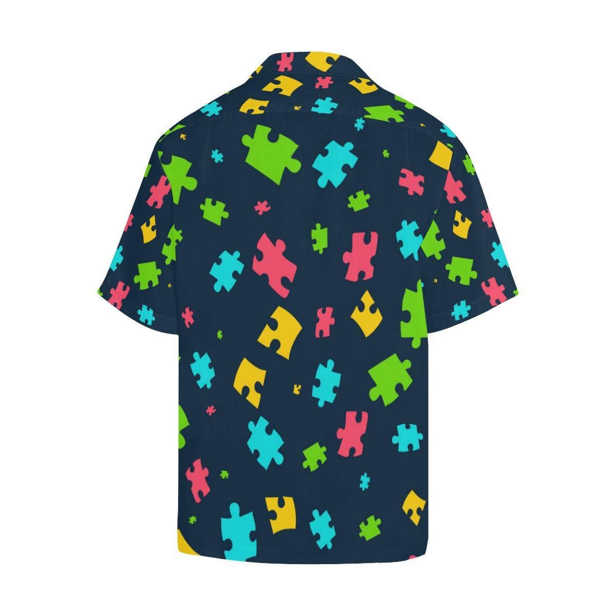Autism Awareness Colorful Design Print Men Aloha Hawaiian Shirt