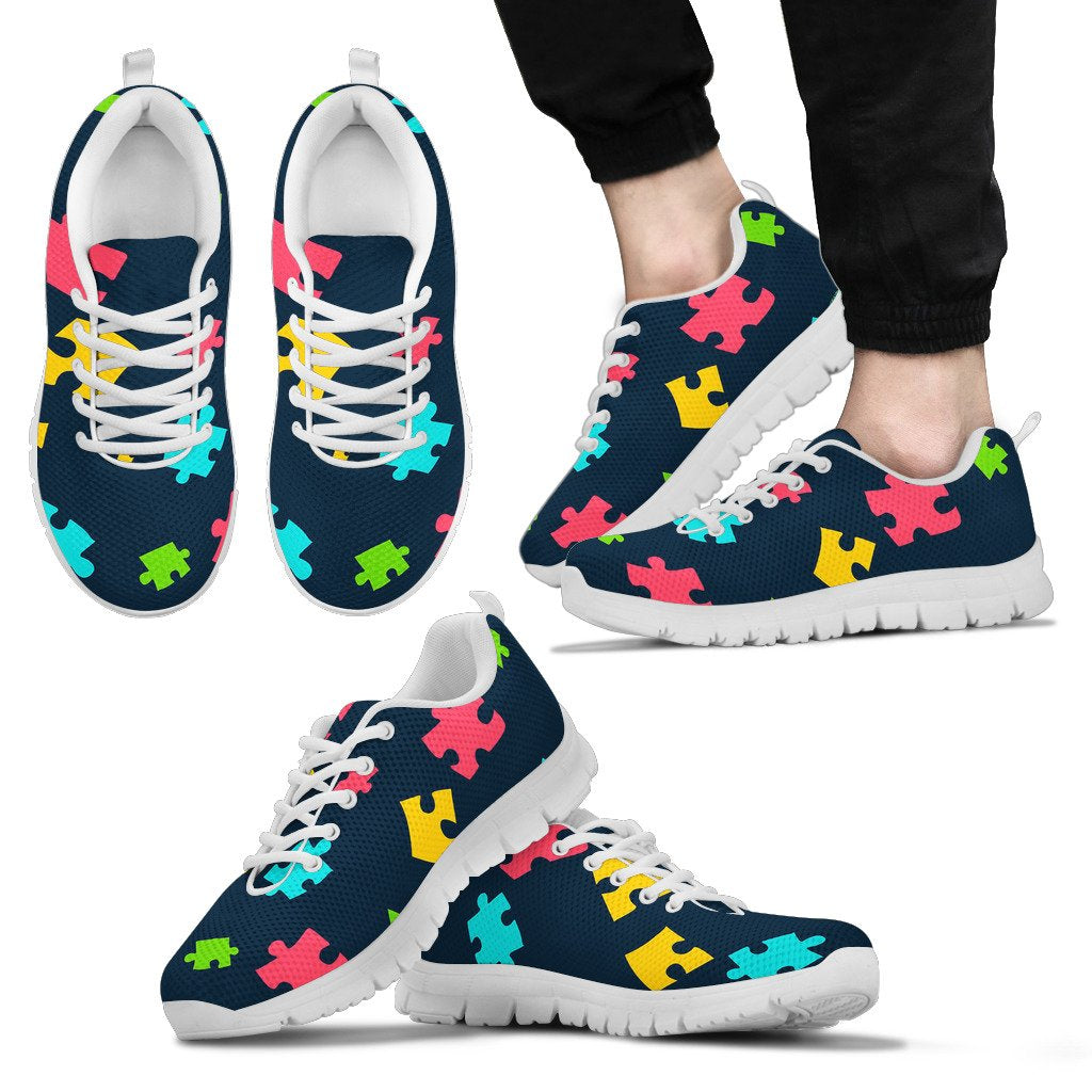 Autism Awareness Colorful Design Print Men Sneakers Shoes