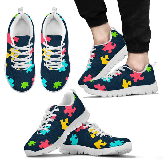 Autism Awareness Colorful Design Print Men Sneakers Shoes