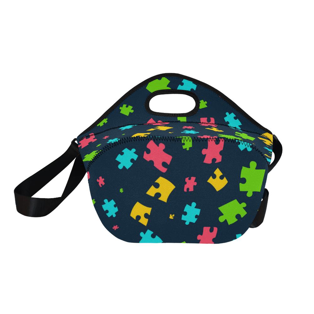 Autism Awareness Colorful Design Print Neoprene Lunch Bag (Model 1669)(Large)-JTAMIGO.COM